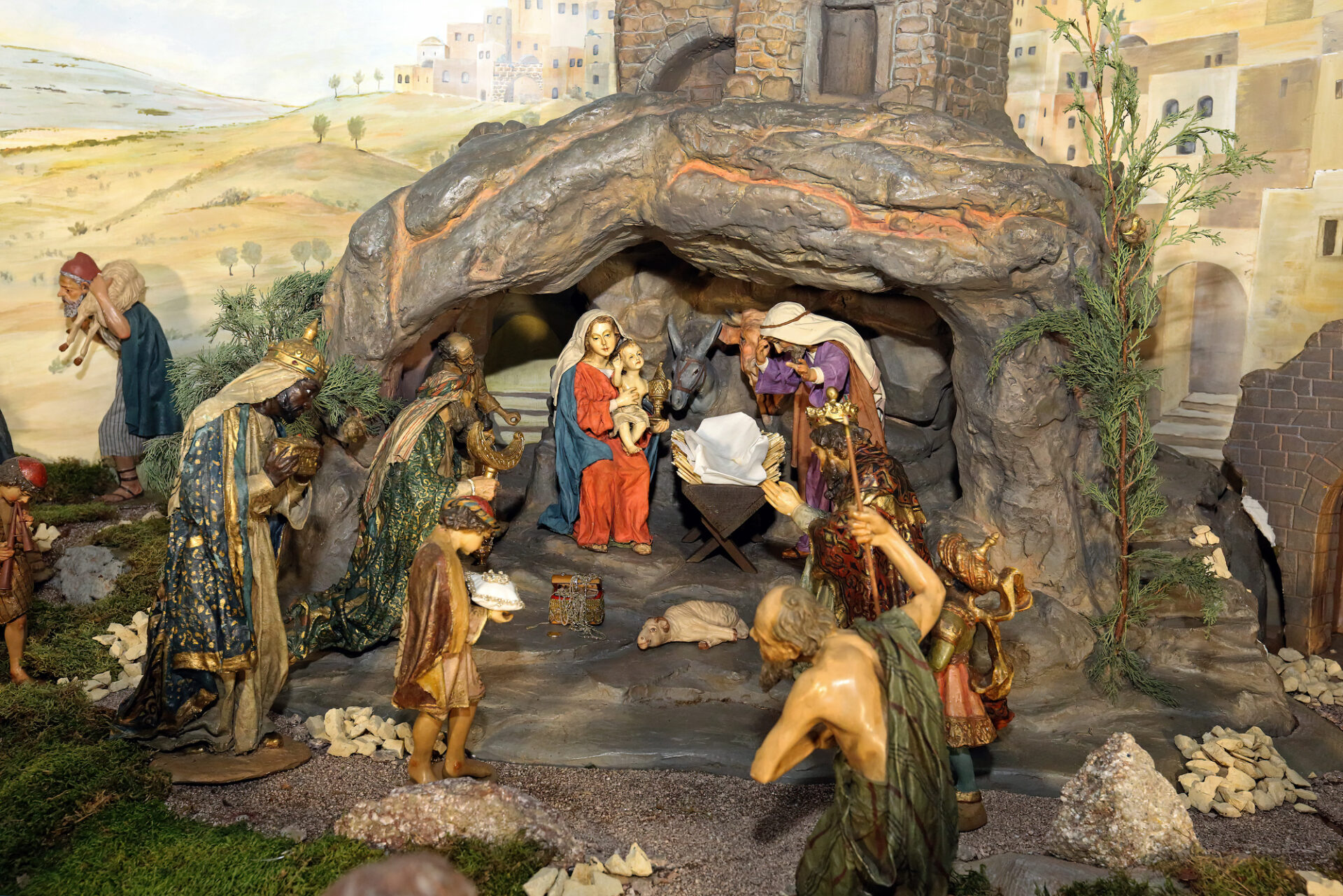 l'isola di natale presepe artigianale