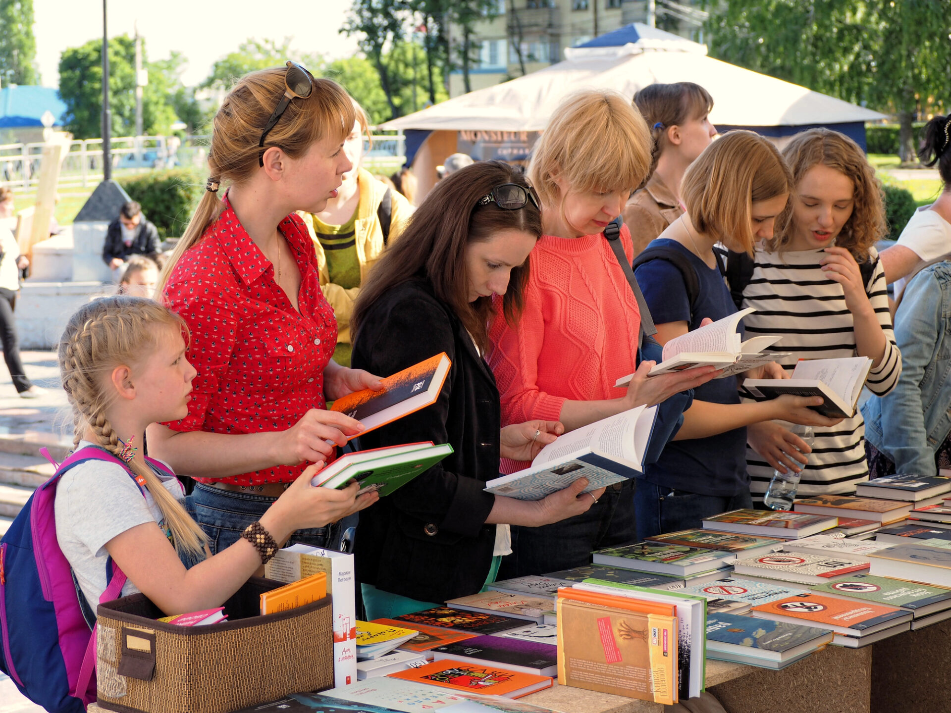una bancarella di libri città di castello